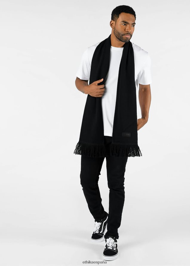 accesorios hombres Ethika Bufanda 100% cachemira - negro FD68J725