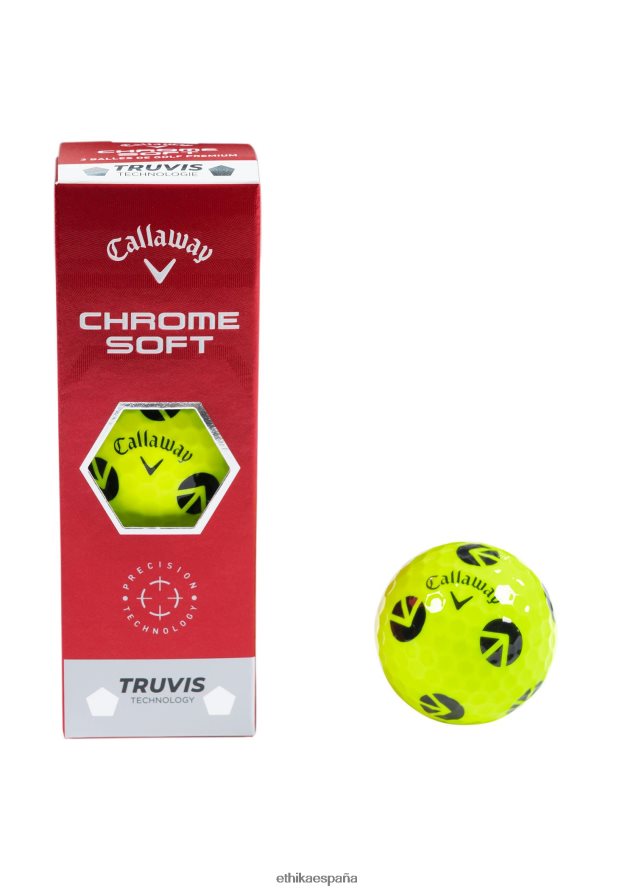 accesorios hombres Ethika pelotas de golf callaway chrome soft - amarillo FD68J735