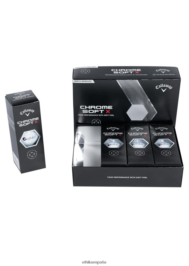 accesorios hombres Ethika pelotas de golf callaway - cromo suave x blanco FD68J734