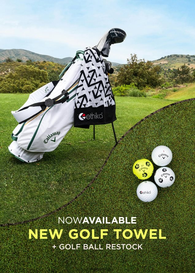 accesorios hombres Ethika toalla de golf - negro FD68J731