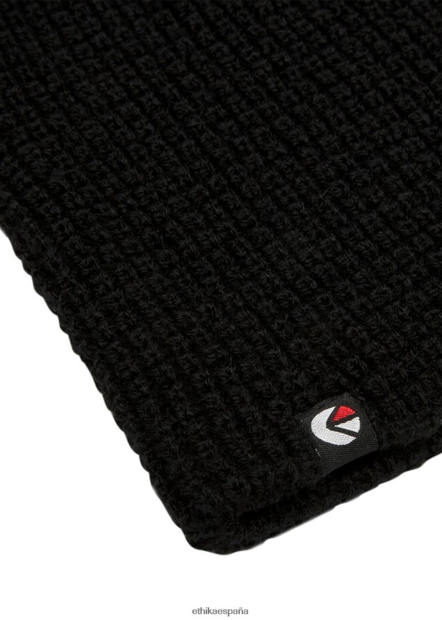 accesorios hombres Ethika Gorro plegable de punto térmico - negro FD68J700