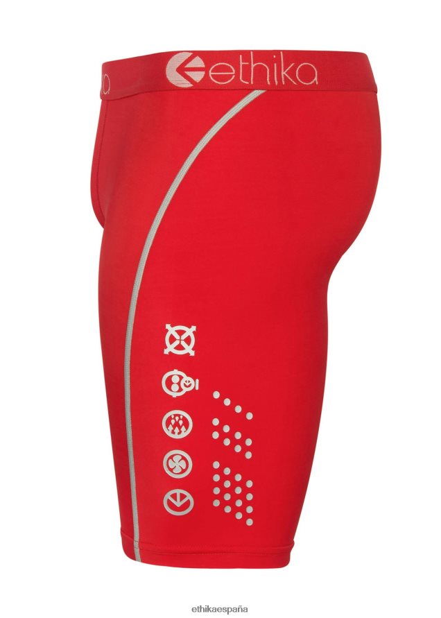 ropa hombres Ethika Rendimiento básico bajo cero: rojo neón. FD68J335