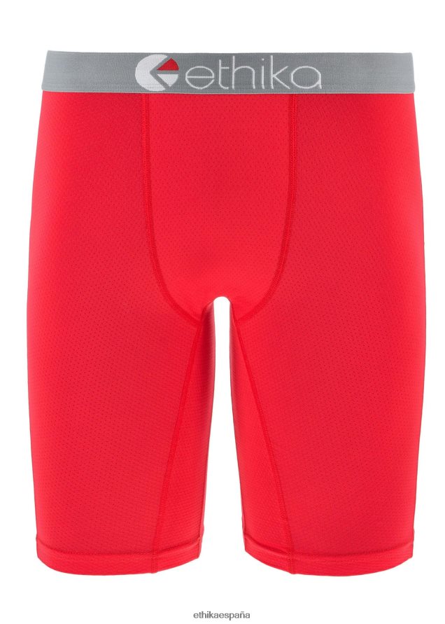 ropa hombres Ethika rendimiento de micromalla básica - rojo FD68J363