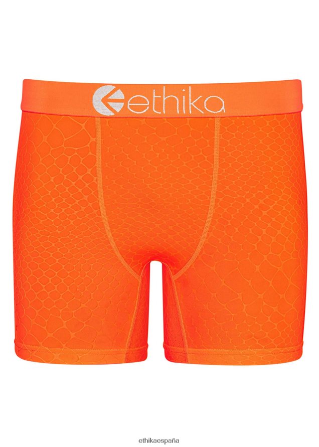 ropa hombres Ethika estampado de pitón en relieve medio - naranja FD68J263