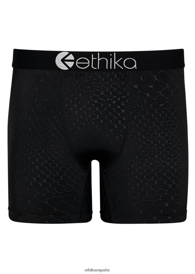 ropa hombres Ethika estampado de pitón en relieve medio - negro FD68J261