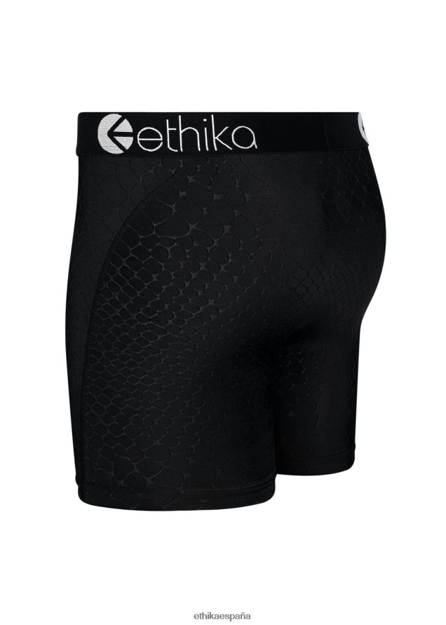 ropa hombres Ethika estampado de pitón en relieve medio - negro FD68J261