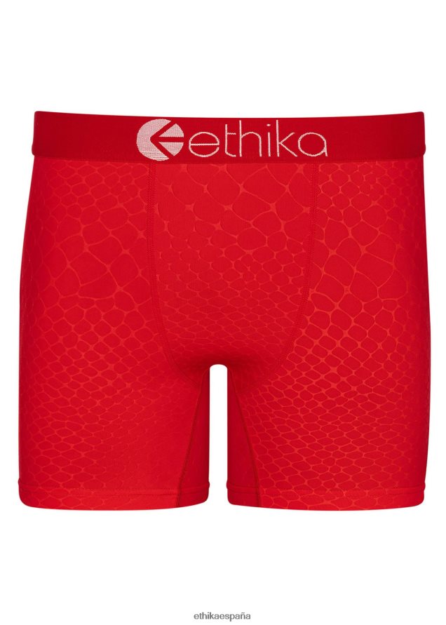 ropa hombres Ethika estampado de pitón en relieve medio - rojo FD68J262