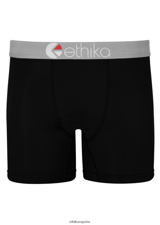 ropa hombres Ethika rendimiento de micromalla media - negro FD68J368