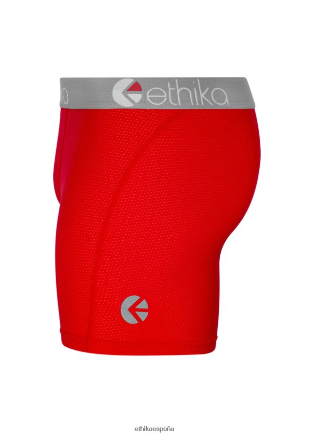 ropa hombres Ethika rendimiento de micromalla media - rojo FD68J369