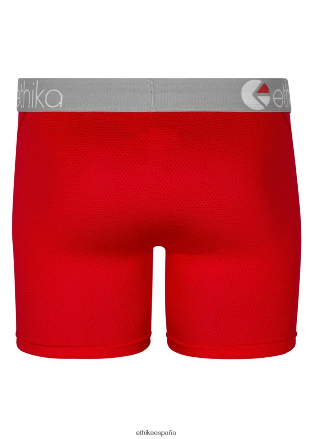 ropa hombres Ethika rendimiento de micromalla media - rojo FD68J369