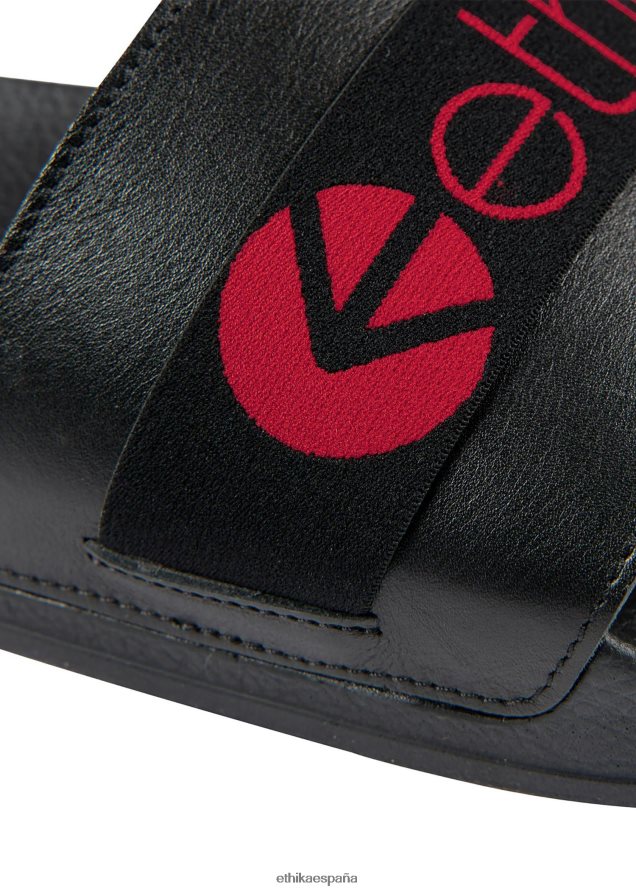 calzado hombres Ethika las diapositivas - negro/rojo FD68J747