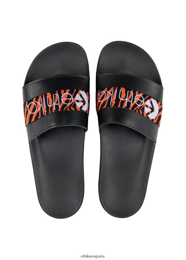 calzado hombres Ethika las diapositivas - tigre naranja FD68J748