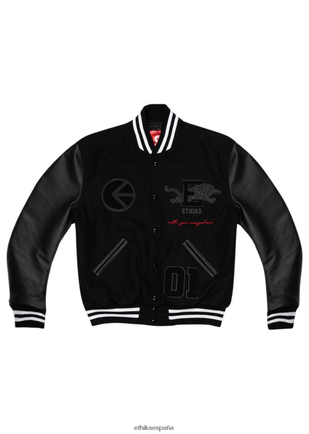 ropa hombres Ethika chaqueta universitaria e block tigre FD68J608