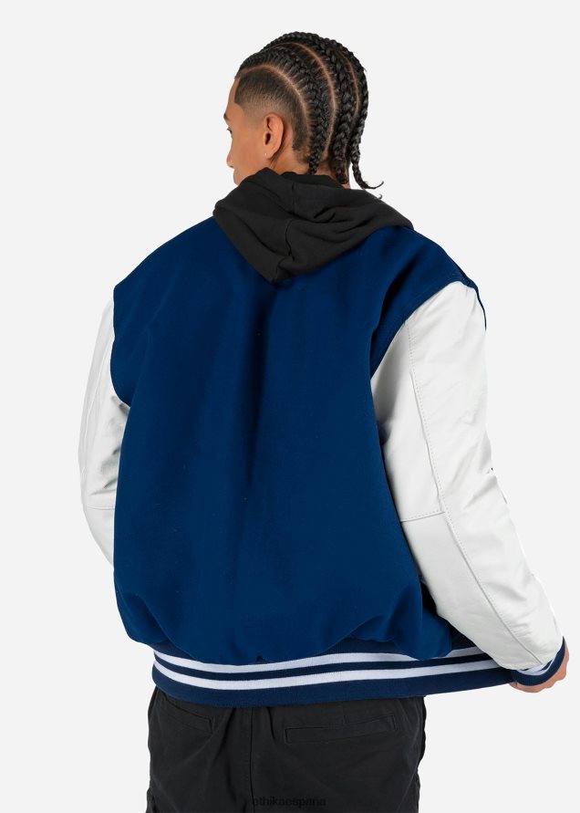 ropa hombres Ethika chaqueta universitaria monograma - azul FD68J607