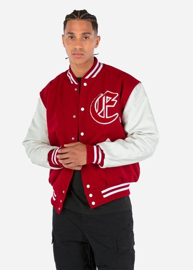 ropa hombres Ethika chaqueta universitaria monograma - rojo FD68J606
