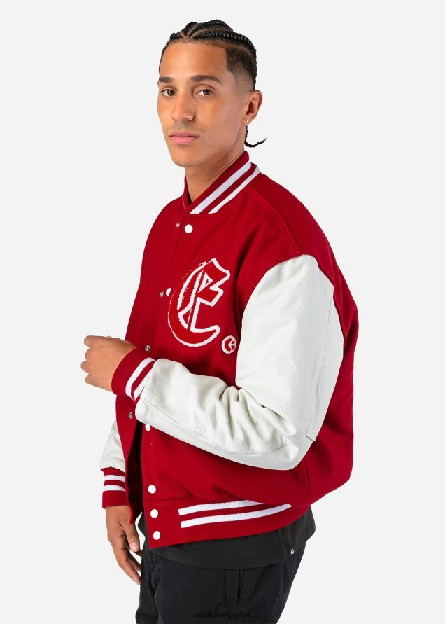 ropa hombres Ethika chaqueta universitaria monograma - rojo FD68J606