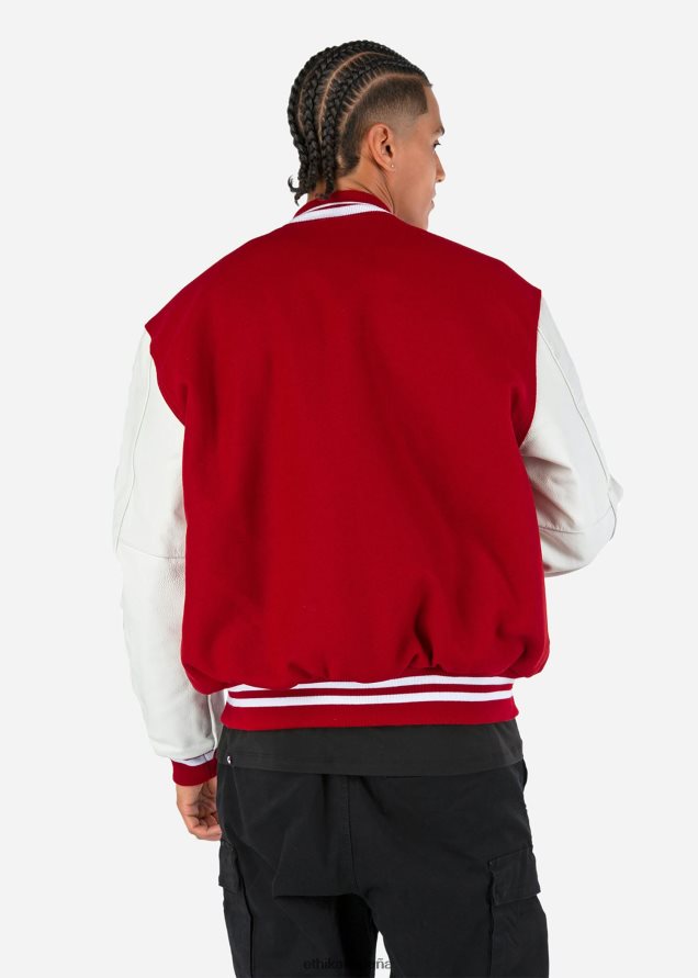 ropa hombres Ethika chaqueta universitaria monograma - rojo FD68J606