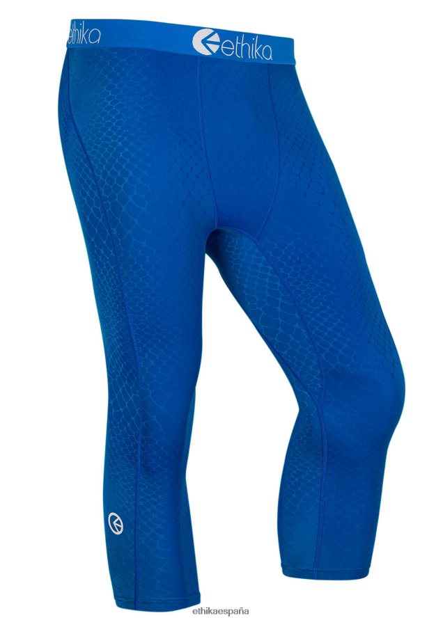 ropa hombres Ethika apretado 3/4 pitón en relieve - azul FD68J641