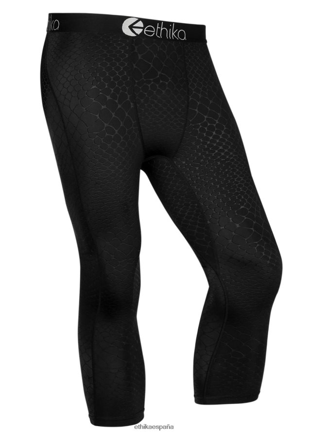 ropa hombres Ethika apretado 3/4 pitón en relieve - negro FD68J640