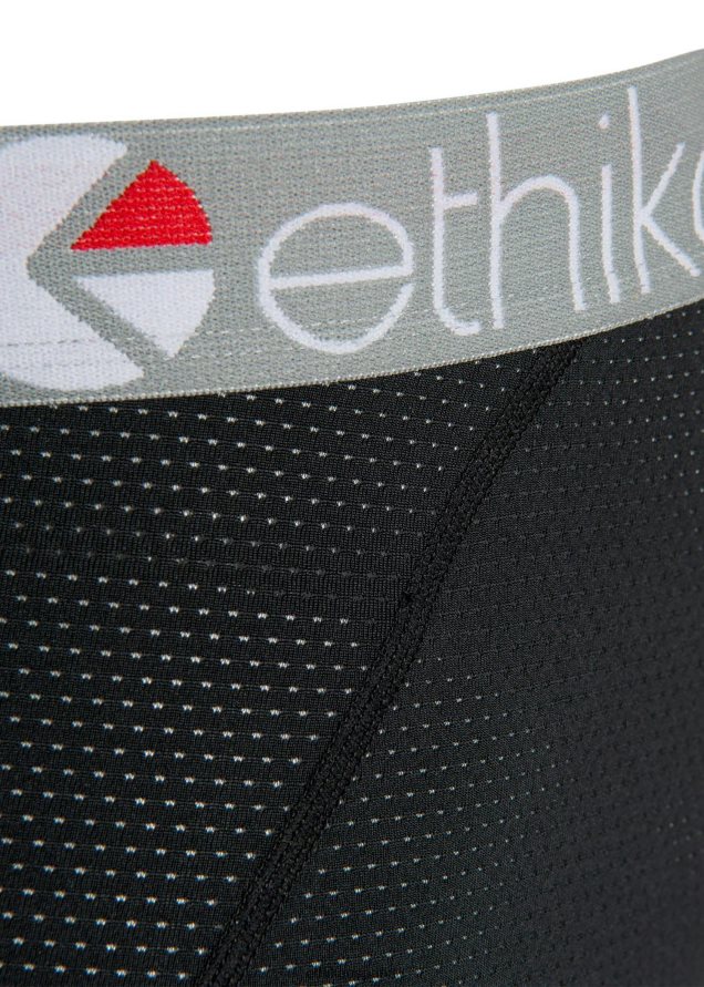 ropa hombres Ethika rendimiento ajustado de micromalla 3/4 - negro FD68J636