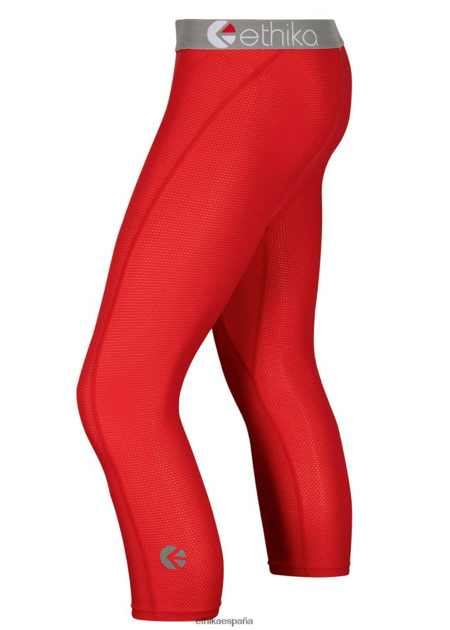 ropa hombres Ethika rendimiento ajustado de micromalla 3/4 - rojo FD68J637