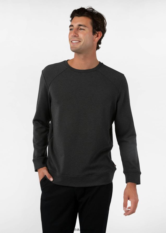 ropa hombres Ethika cuello redondo premium - gris oscuro FD68J599
