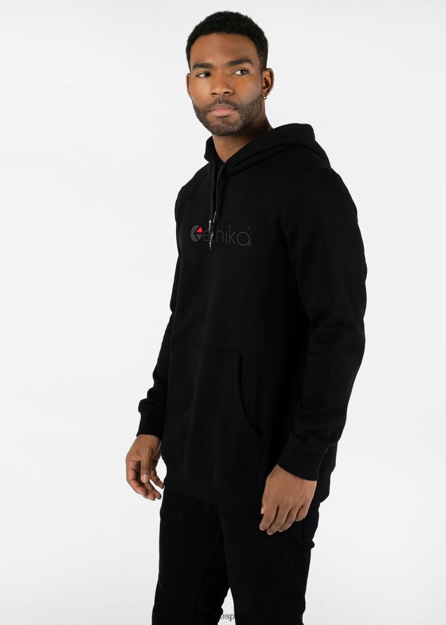 ropa hombres Ethika sudadera con capucha negra - logo FD68J601