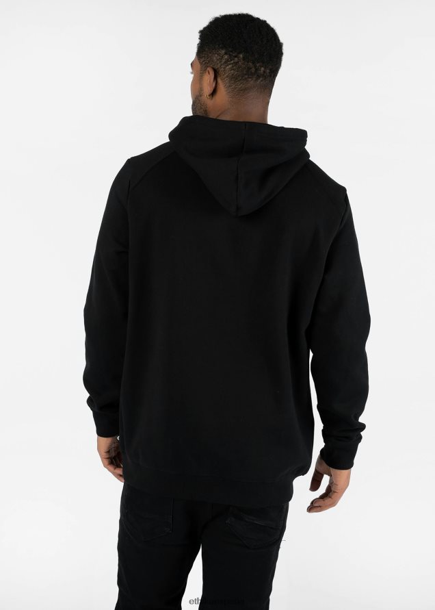 ropa hombres Ethika sudadera con capucha negra - logo FD68J601