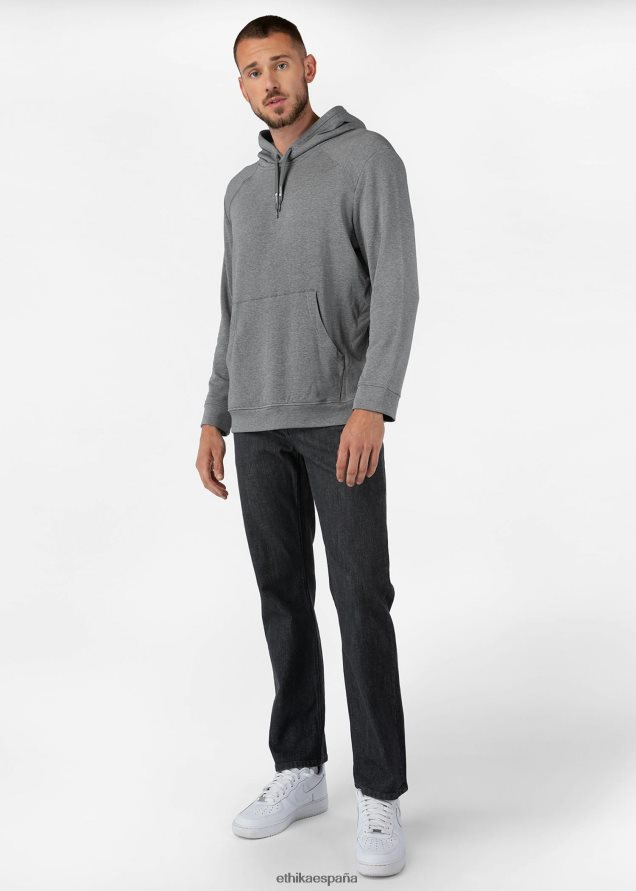 ropa hombres Ethika sudadera con capucha premium - jaspeado claro FD68J598