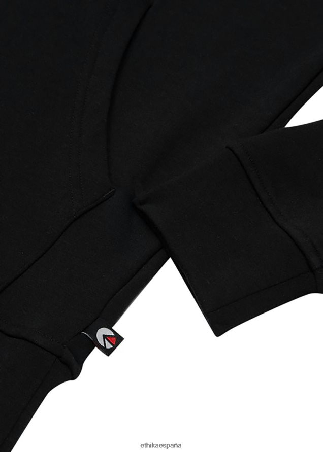 ropa hombres Ethika sudadera con capucha premium - negro FD68J595