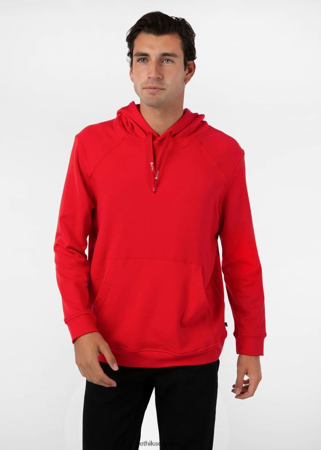 ropa hombres Ethika sudadera con capucha premium - rojo FD68J596
