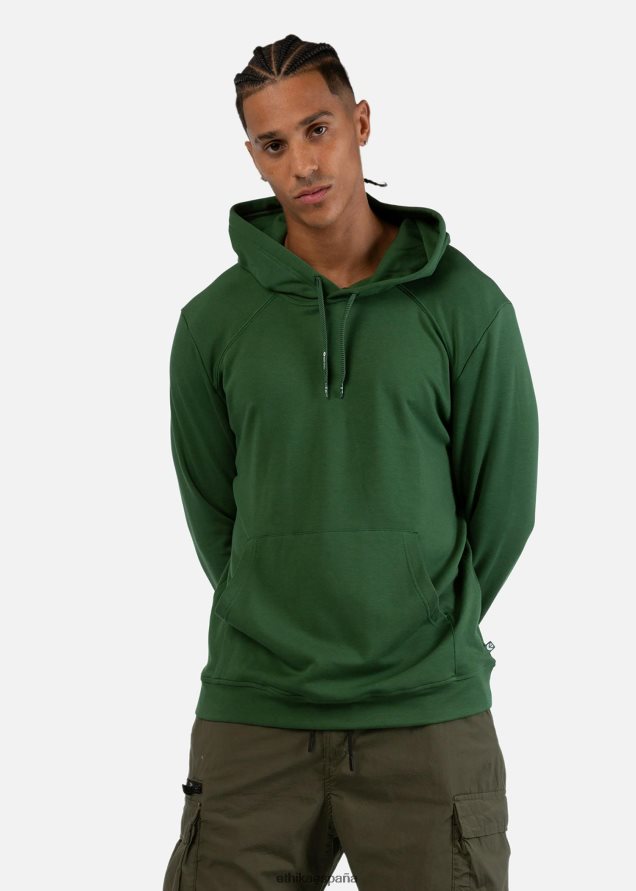 ropa hombres Ethika sudadera con capucha premium - verde bosque FD68J593
