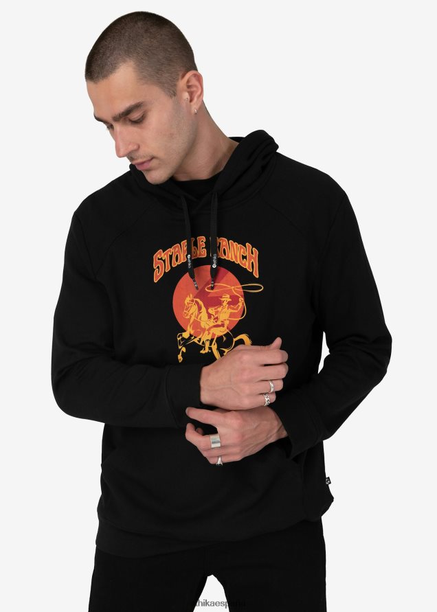 ropa hombres Ethika sudadera con capucha rancho básico FD68J592