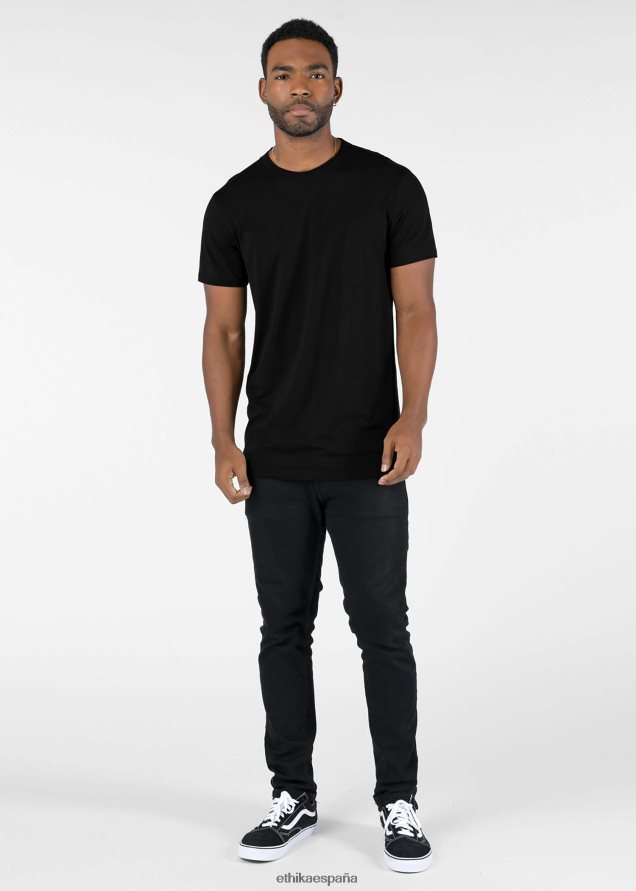 ropa hombres Ethika Camiseta ajustada Camiseta modal ajustada - negro FD68J565