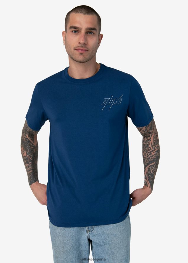 ropa hombres Ethika Camiseta con gráfico Bolt - Azul marino FD68J537