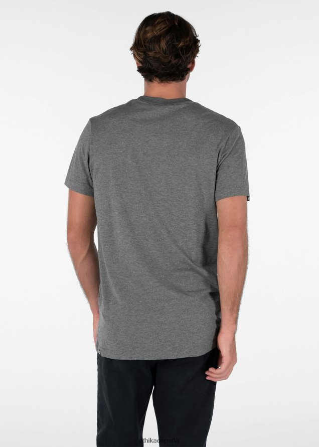 ropa hombres Ethika Camiseta modal con cuello en V - jaspeado FD68J577