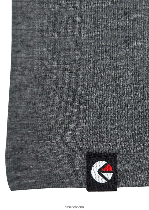 ropa hombres Ethika Camiseta modal con cuello en V - jaspeado FD68J577