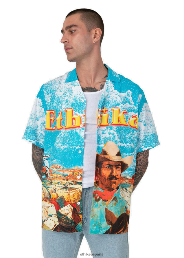 ropa hombres Ethika camisa con botones rancho básico - salvaje oeste FD68J589