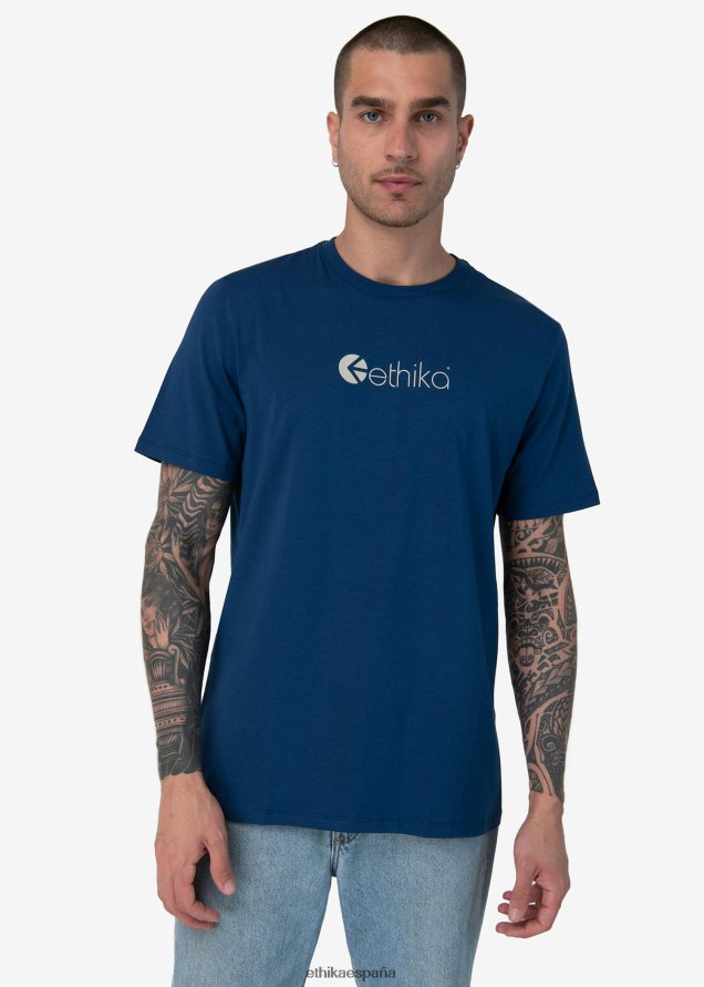 ropa hombres Ethika camiseta con gráfico y logo - azul marino FD68J538