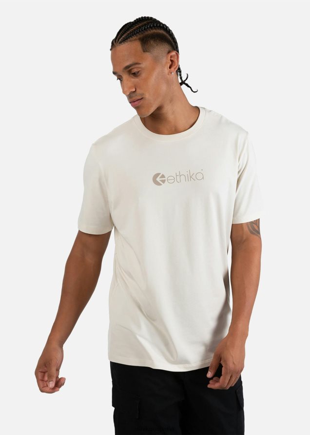ropa hombres Ethika camiseta con gráfico y logo - hueso FD68J552