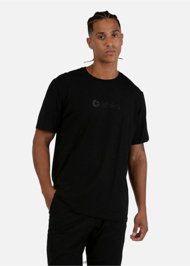 ropa hombres Ethika camiseta con gráfico y logo - negro FD68J551