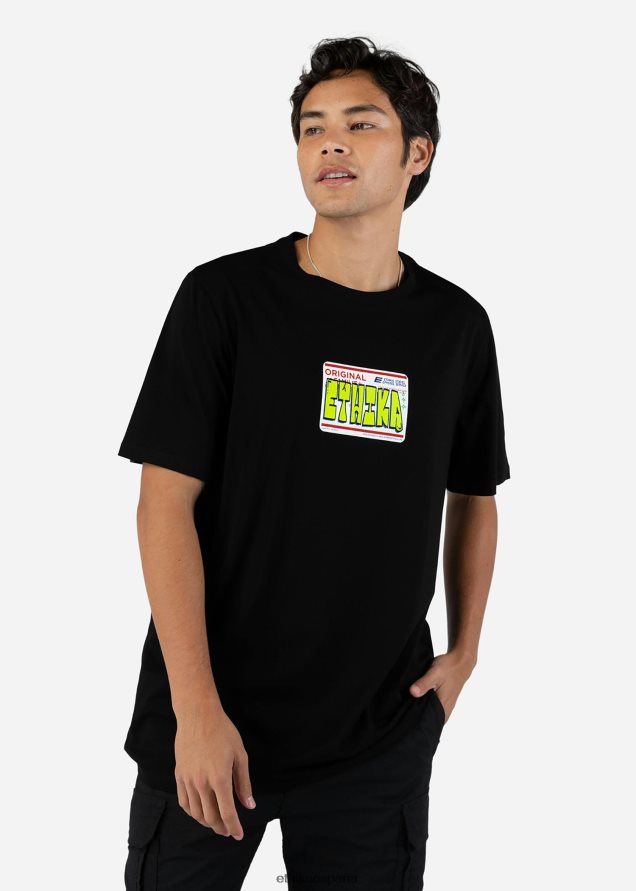 ropa hombres Ethika camiseta gráfica city slappin - negra FD68J546