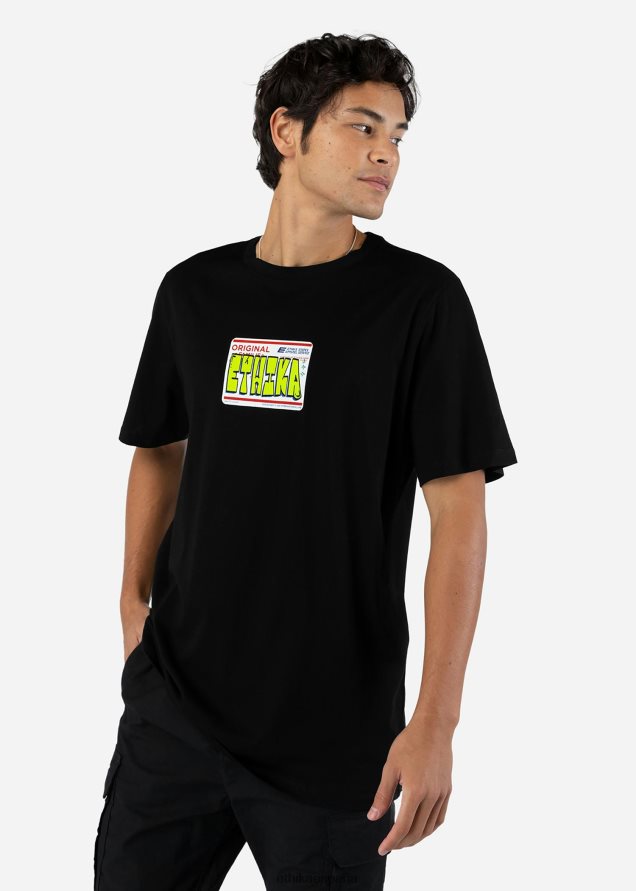 ropa hombres Ethika camiseta gráfica city slappin - negra FD68J546