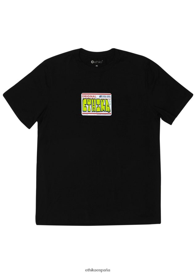 ropa hombres Ethika camiseta gráfica city slappin - negra FD68J546