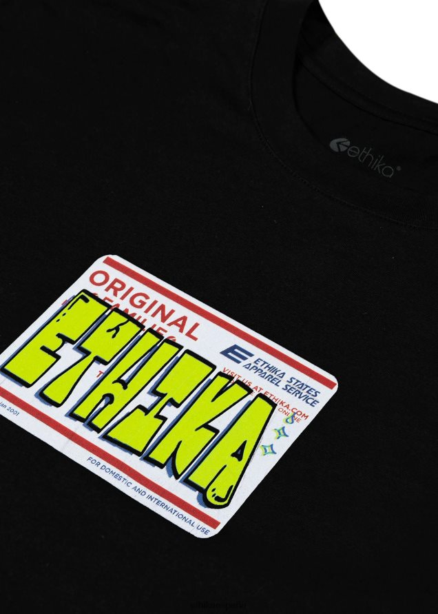 ropa hombres Ethika camiseta gráfica city slappin - negra FD68J546