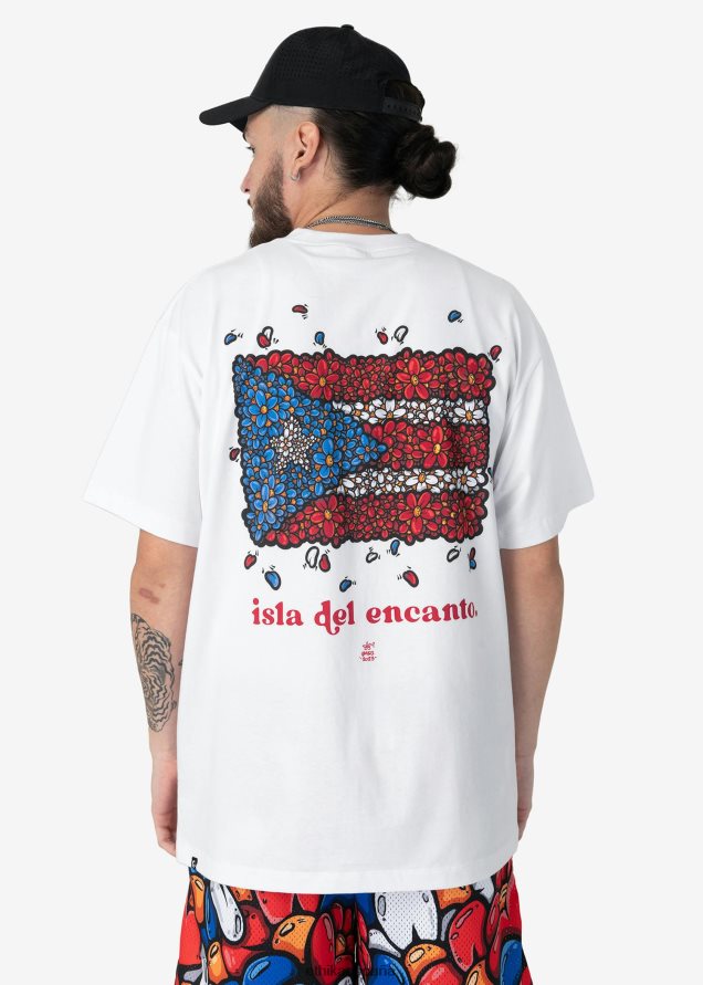 ropa hombres Ethika camiseta gráfica flow3rs - blanco FD68J555