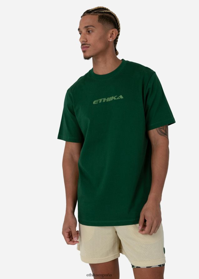 ropa hombres Ethika hábitat de camiseta gráfica - musgo FD68J591
