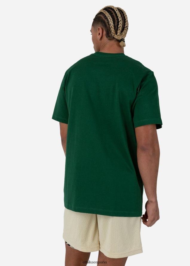 ropa hombres Ethika hábitat de camiseta gráfica - musgo FD68J591