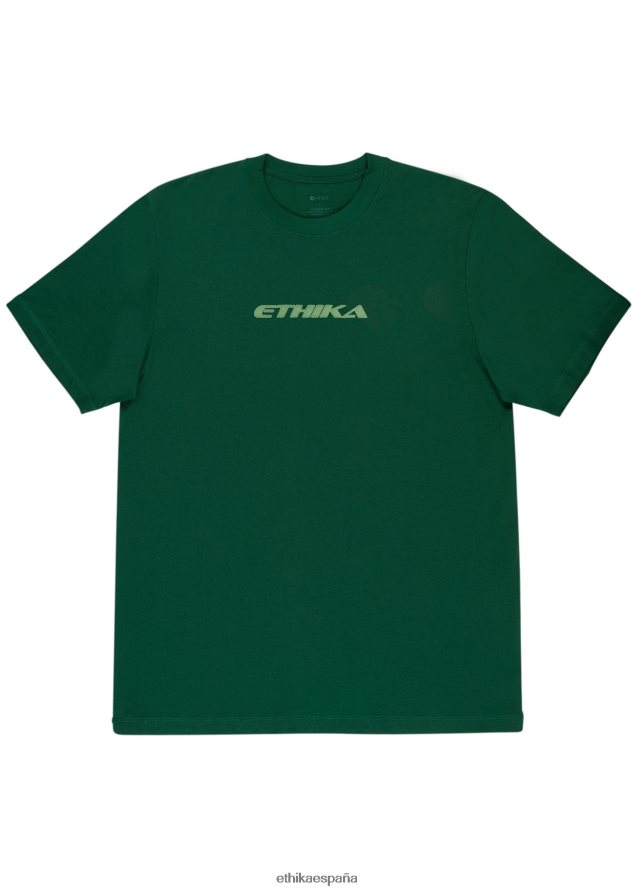 ropa hombres Ethika hábitat de camiseta gráfica - musgo FD68J591
