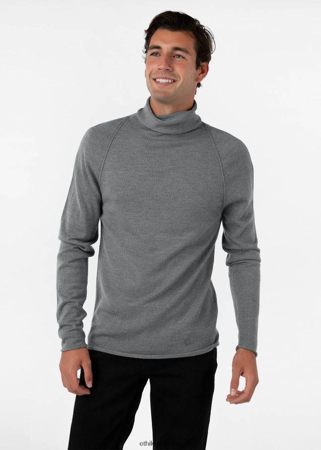 ropa hombres Ethika jersey de cuello alto enrollable - jaspeado FD68J571